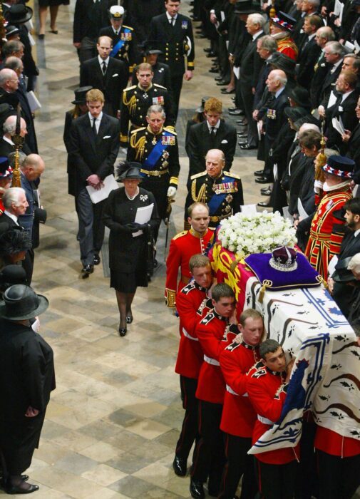 Protocol of the funeral of a deceased person of royalty in London 