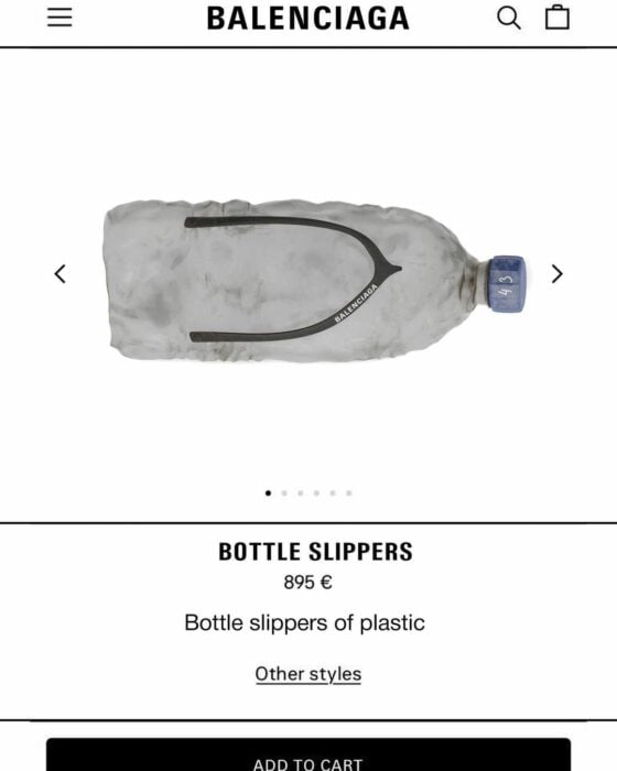 precio de las botellas de plástico lanzadas por Balenciaga 
