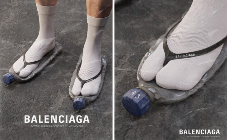 Balenciaga lanza sandalias de botellas de plástico 