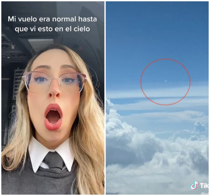 Piloto graba un extraño objeto en pleno vuelo y sorprende en TikTok