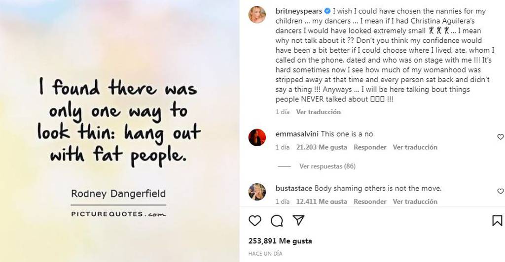 Britney Spears unleashes controversy by criticizing the physique of Christina Aguilera's dancers