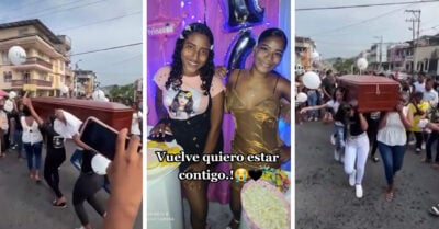 ¡Su último deseo! Despiden a su amiga cargando su ataúd y bailando reguetón