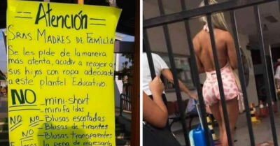 Escuela pone código de vestimenta a las mamás: “No mini shorts, no faldas”