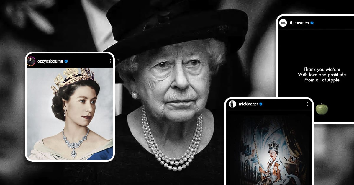 This was the reaction of celebrities to the death of the British monarch