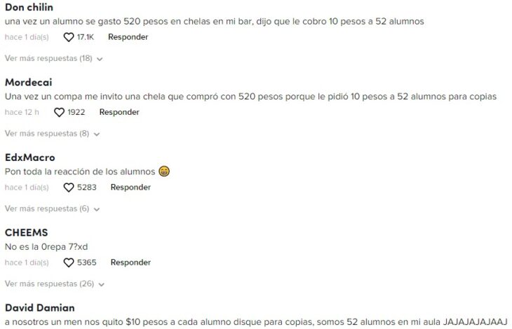 comentarios de broma a alumnos