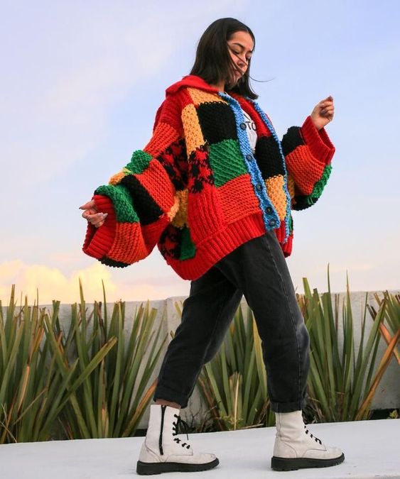 cuadros colores; 13 Chunky cardigans que merecen un espacio en tu armario