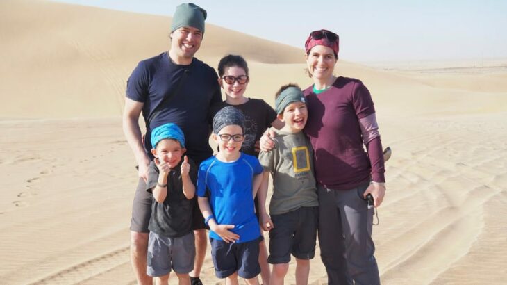 Canadian family travels the world so their children have visual memories 