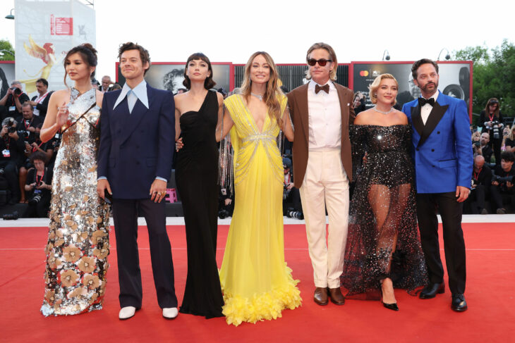 Elenco de la película Don´t Worry Darling durante el Festival de Cine de Venecia 2022