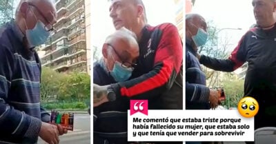 ¡Generosidad pura! Hombre le compra toda la mercancía a un abuelito que vendía en las calles
