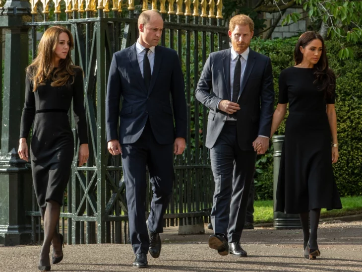 Kate Middleton, William, Harry y Meghan Markle