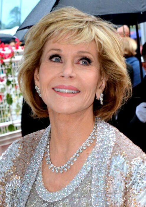 Fotografía de la cara de la actriz Jane Fonda