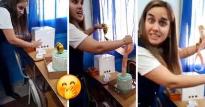 Maestra en Argentina recibió un pastel lleno de billetes como regalo de sus alumnos