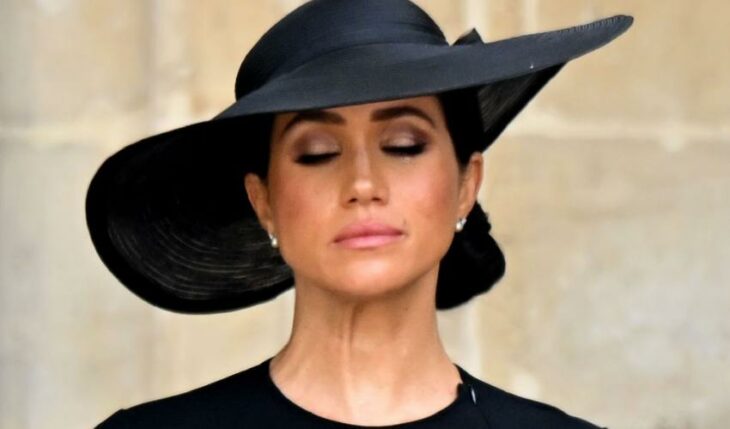 Meghan Markle llorando en el funeral de la reina 