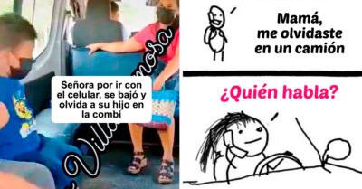 ¡Ay, señora! Mamá olvidó a su hijo en la combi y el chofer lo regresó a salvo