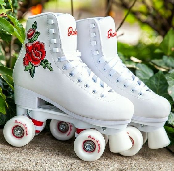 white skates; Pairs of skates to give you a spin aesthetic