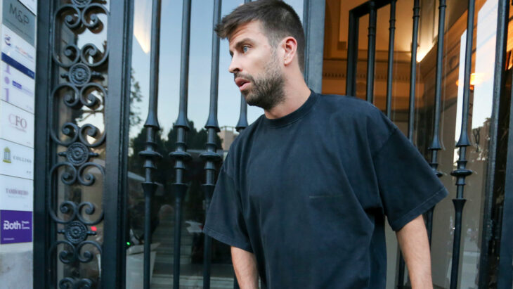 Gerard Piqué leaving the court in his legal battle for the custody of his children with Shakira 