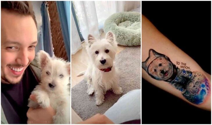 Se tatúa a su su perro vestido de astronauta y se viraliza en redes 