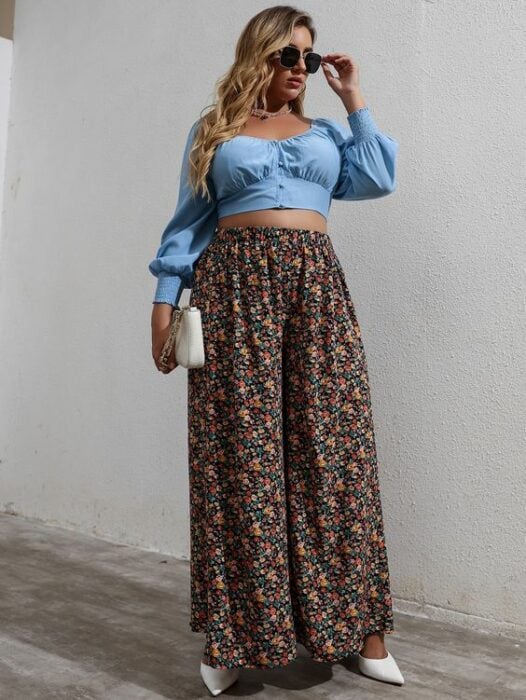 autumn outfit curvy baggy pants