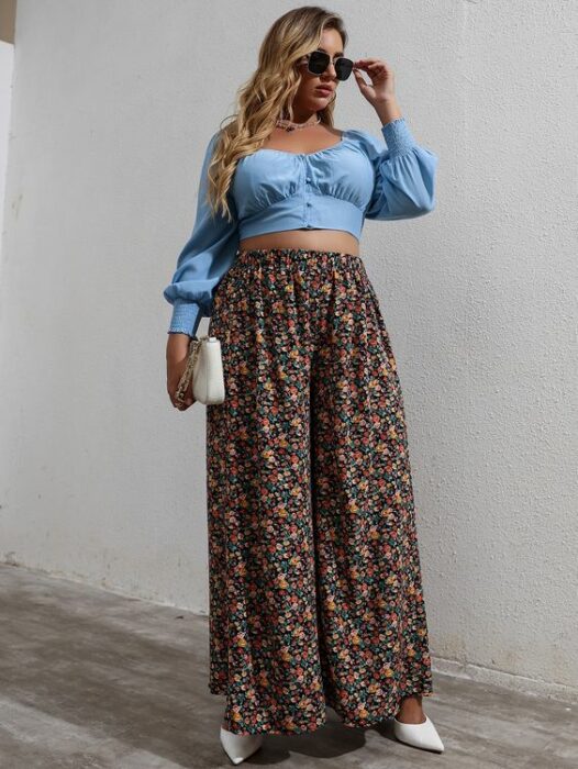 outfit otoñal curvy pantalón holgado