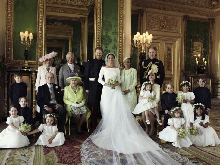 Familia real en la boda de Harry y Meghan Markle