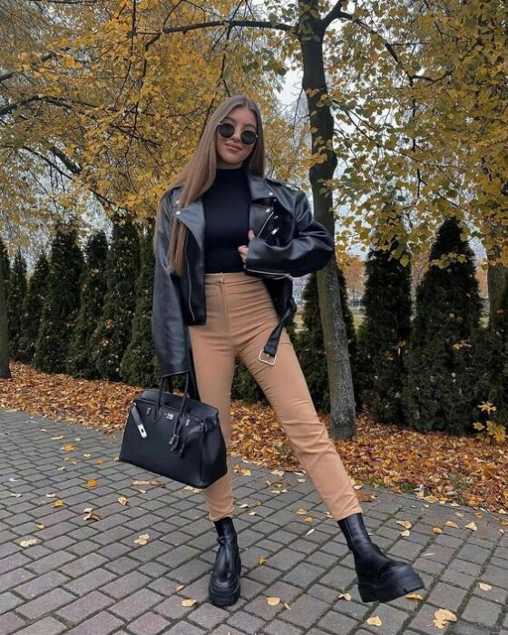 brown jeans; 15 outfits that will put you in tune with the fall