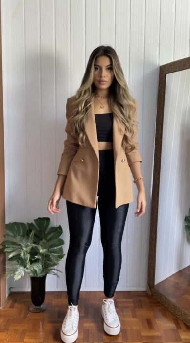 beige blazer;  ;15 Outfits That Will Put You In Tune With Fall