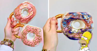 Artista crea tazas en forma de donas y son tan lindas que se antoja morderlas