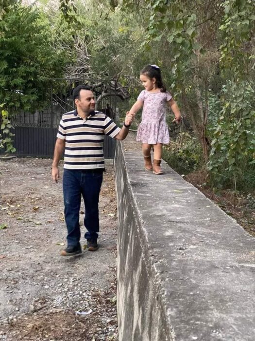 Andrea y su papá