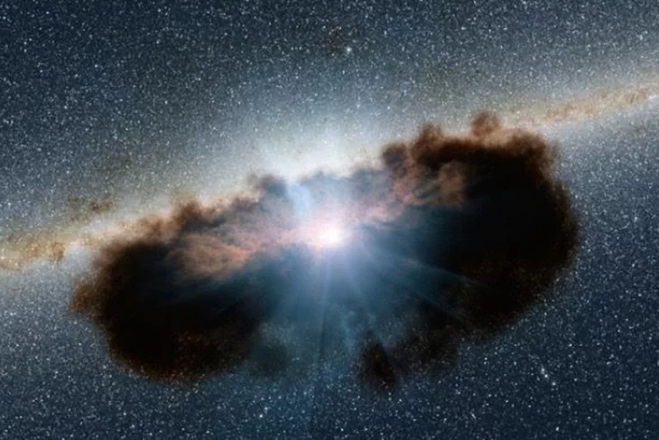 agujero negro expulsando restos de estrella