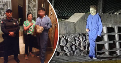Andaba asustando gente vestido de Michael Myers y lo acusaron con su mamá