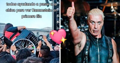 ¡Los mejores fans! Ayudan a chica en silla de ruedas a llegar al escenario para ver a Rammstein