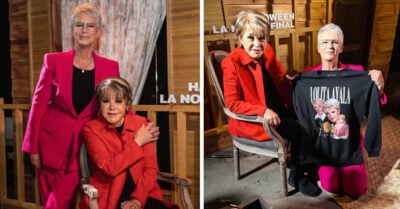 Jamie Lee Curtis recibe una sudadera de Lolita Ayala; dos grandes se unieron