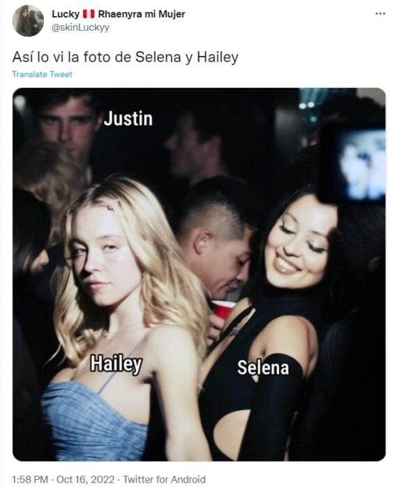 Meme encuentro Selena Gomez y Haliley Bieber
