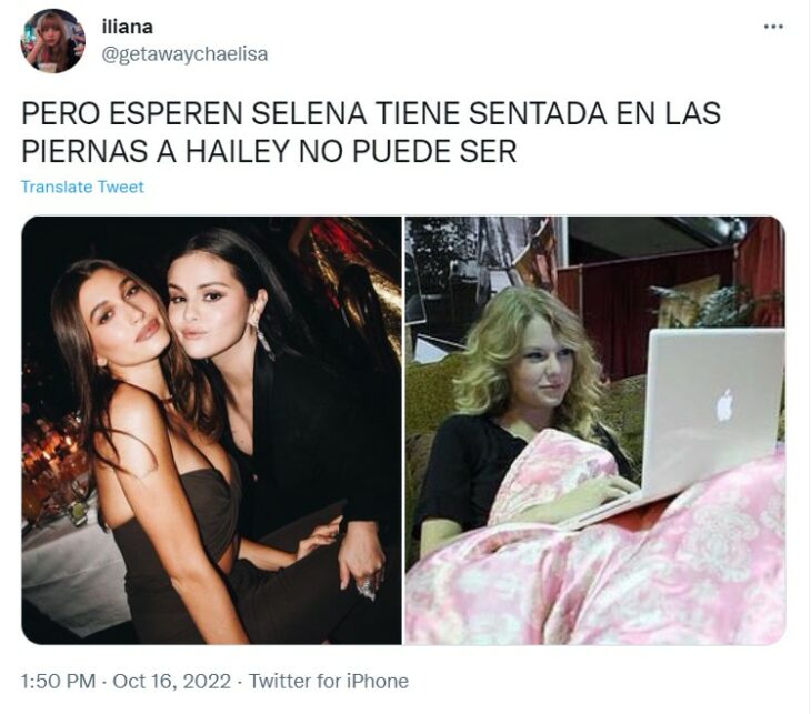 Meme encuentro Selena Gomez y Haliley Bieber