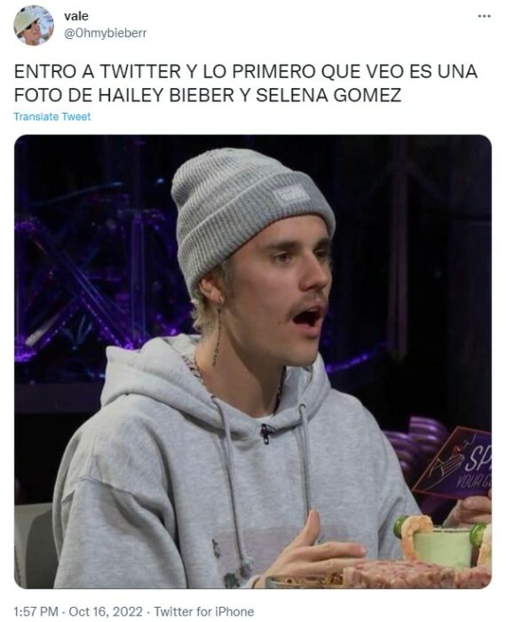 Meme encuentro Selena Gomez y Haliley Bieber