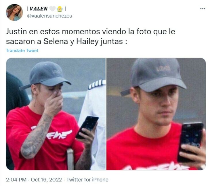 Meme encuentro Selena Gomez y Haliley Bieber