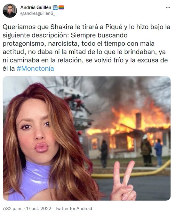 shakira encendiendo casa 