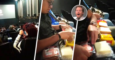 ¡Son tiempos difíciles! Chico se prepara sándwich en plena sala de cine y se hace viral en TikTok