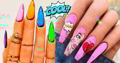 Las uñas ‘Pop art’ están de regreso para el otoño y definitivamente nos encantan