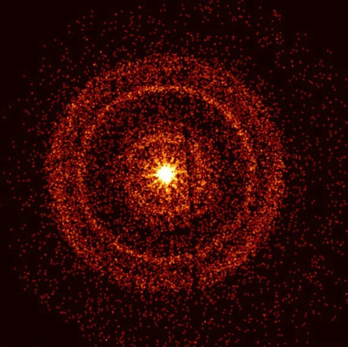 imagen que muestra la muerte de estrellas gigantes y que son hasta 30 veces más grandes que el sol