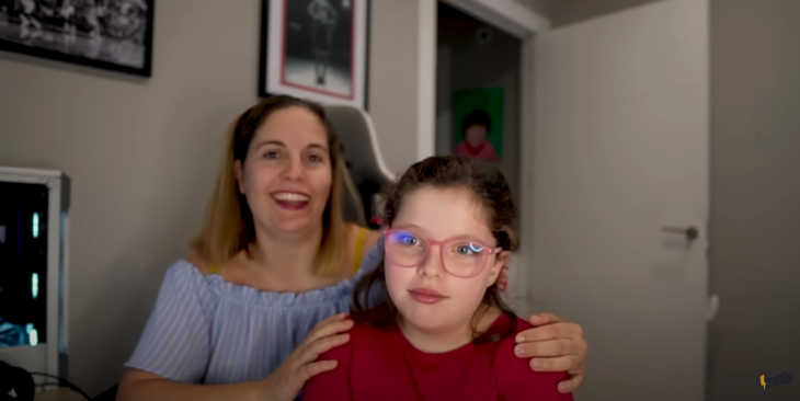 mother and daughter talking for YouTube