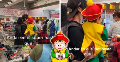 Papá disfraza a su bebé de Gohan para ir al súper; es lo más hermoso que verás hoy