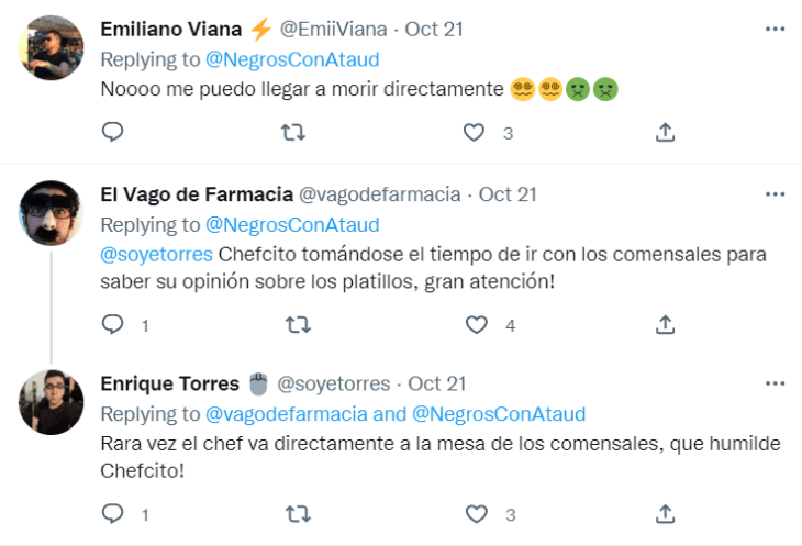 comentarios de Twitter