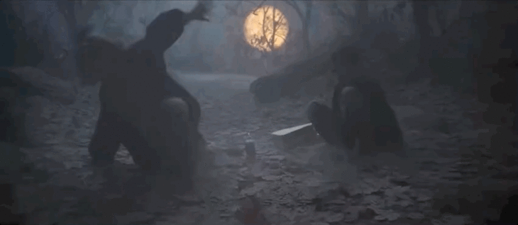 gif de unas chicas encendiendo la flama negra en Hocus Pocus 2