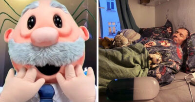 Humilde Pa: Tecladista de Rammstein duerme junto a su peluche del Dr. Simi