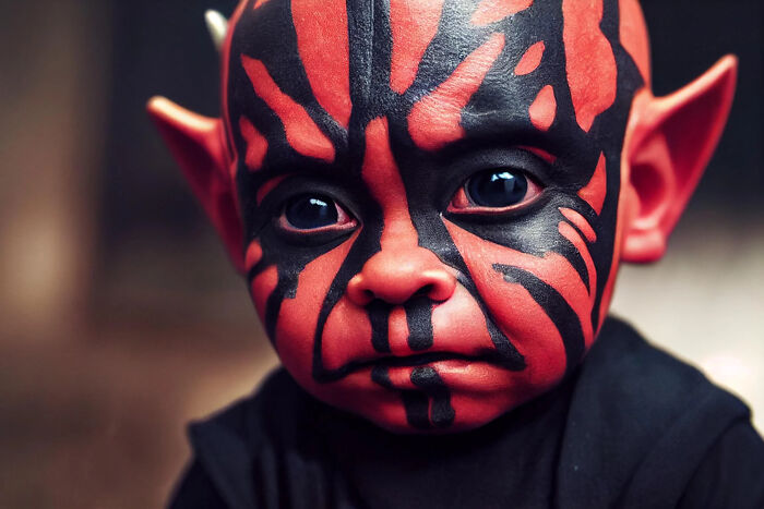 Darth Maul; Artista utiliza Inteligencia Artificial y convierte personajes de la cultura pop en niños