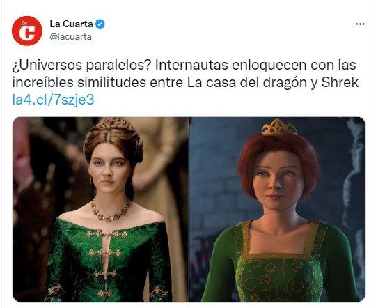 captura de pantalla deFiona en comparativa con una escena de La Casa del Dragón 