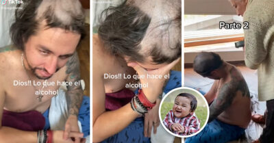 El que se duerme pierde: niños rapan a su papá mientras estaba profundamente dormido