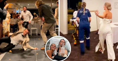 Quiso sorprender a su esposa con baile sorpresa en la boda y terminó en el hospital