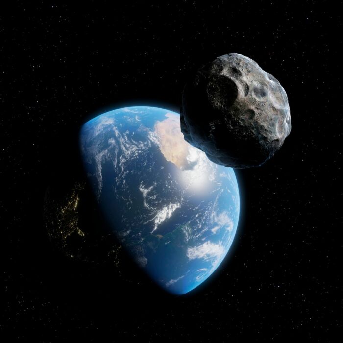 Asteroid with trajectory towards the Earth 